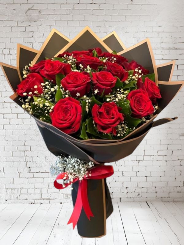  Alanya çiçek gönder - 15 Kırmızı gül Buketi