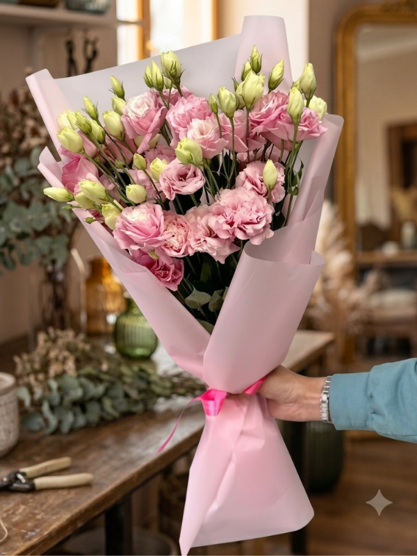  Armağan Çiçekçilik Alanya - Pink Eustoma Buket