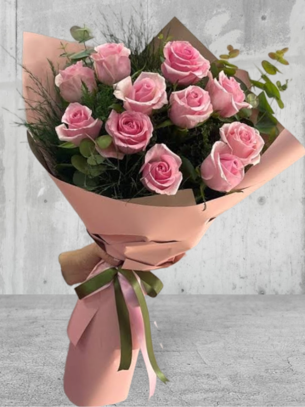 Alanya çiçekçi - 11 Pembe Gül Demeti