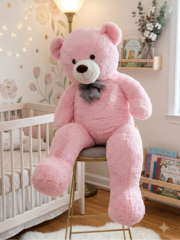  Цветочный магазин Алания - 150 cm Dev Peluş Ayı Pembe
