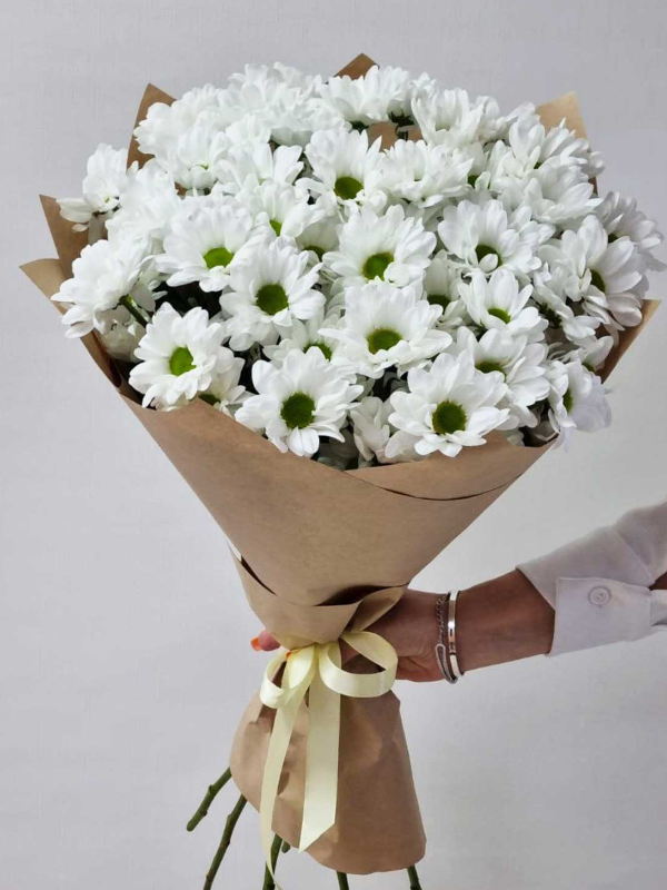 Alanya çiçekçi - Beyaz Papatya Buketi