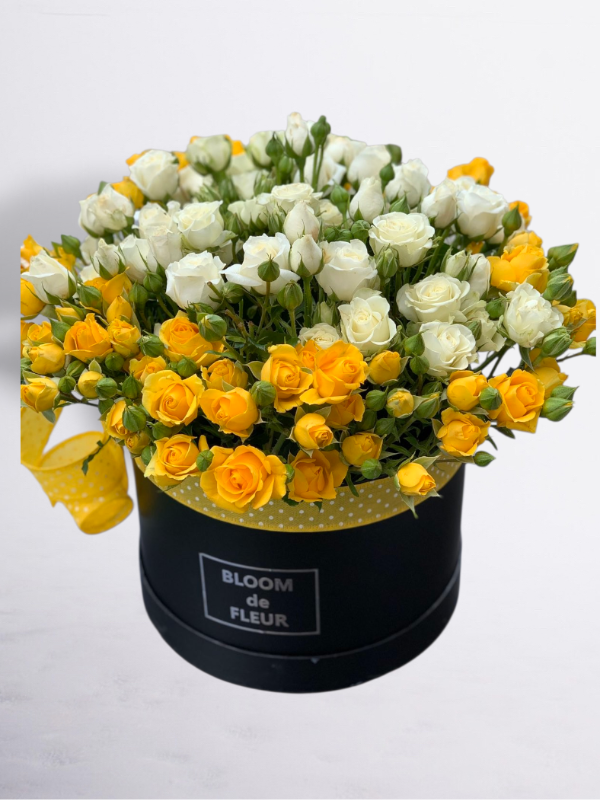 Alanya çiçekçi - Sarı Beyaz Spray Güller