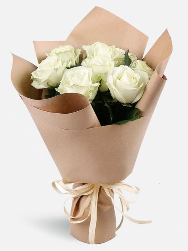  Alanya aynı gün çiçek - 9 Beyaz Gül Buketi