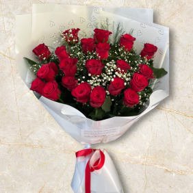  Alanya Flower Order 21 Red Roses Bouquet 