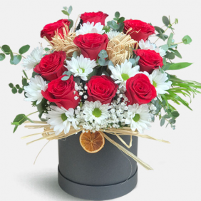  Alanya Blumenlieferung in Box 9 Red Roses