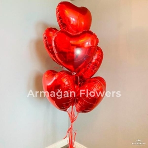  Alanya online çiçek - 7 Heart Balloons 
