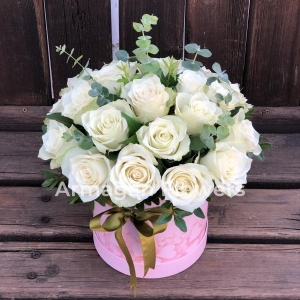 Alanya çiçekçi - Kutuda 21 Beyaz Gül