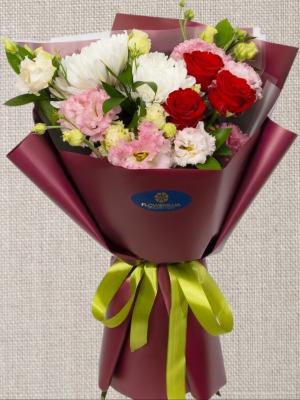  Alanya aynı gün çiçek - Krizantem Gül Lisyantus