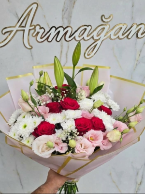 alanya çiçekçilik - Özel Tasarım Buket 02