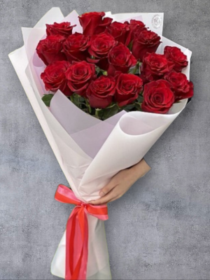 Alanya çiçekçi - 17 Kırmızı Gül Demeti