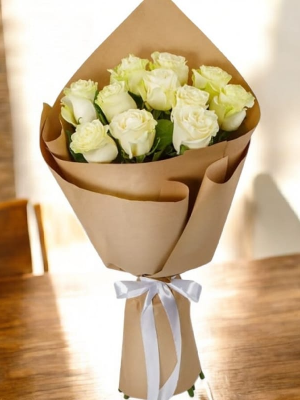  Alanya aynı gün çiçek - 11 Beyaz Gül Buket